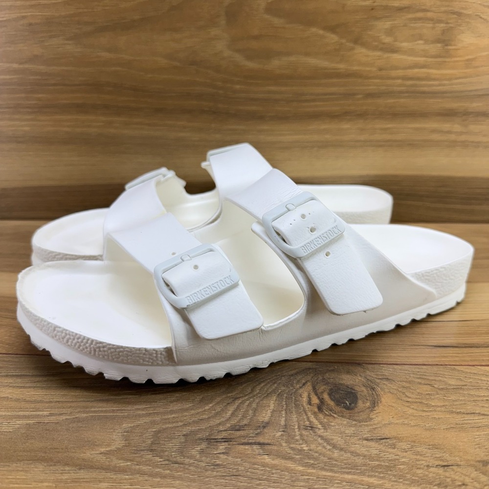 Birkenstock Arizona Eva White Sandals Womens 10 EU 41 Rubber Slides Slip On - Picture 2 of 10